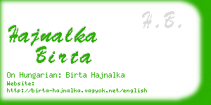 hajnalka birta business card